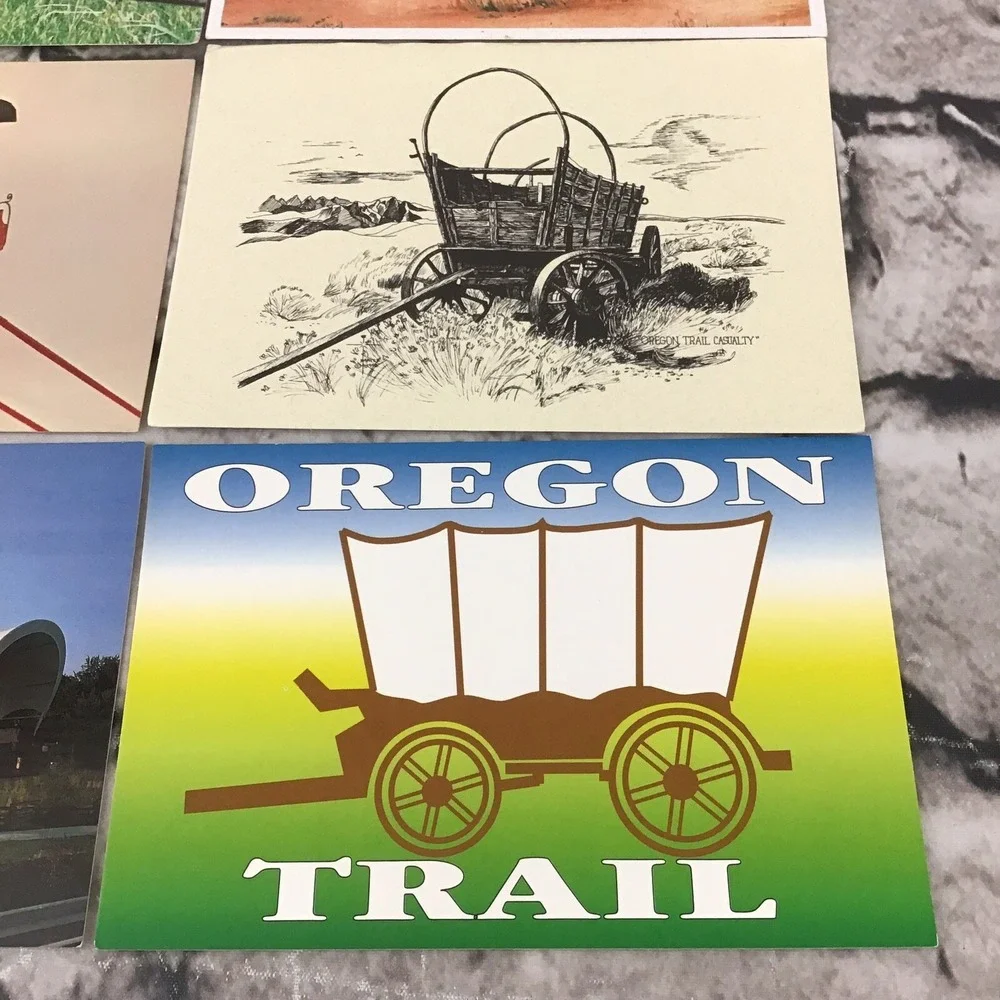 Vintage Postcards Oregon Trail Covered Wagons‎ Pioneers Lot Of 7 Collectible